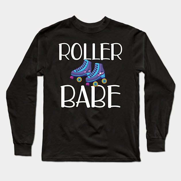 Roller Babe- Roller Skate Long Sleeve T-Shirt by KC Happy Shop